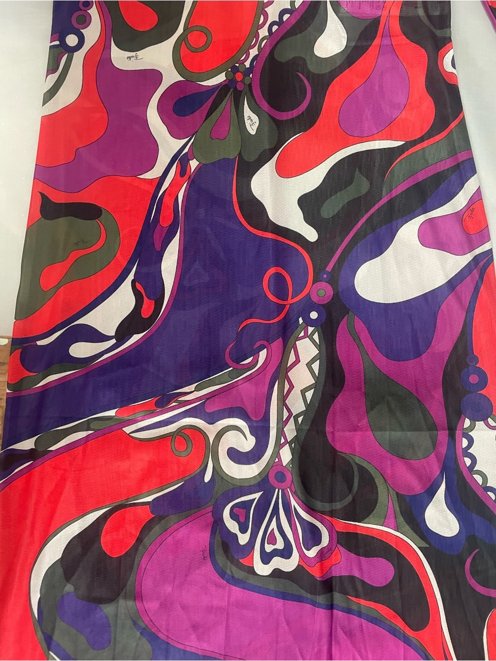 Emilio Pucci Purple Multi-Color Turtleneck Maxi Dress - Picture 6 of 8